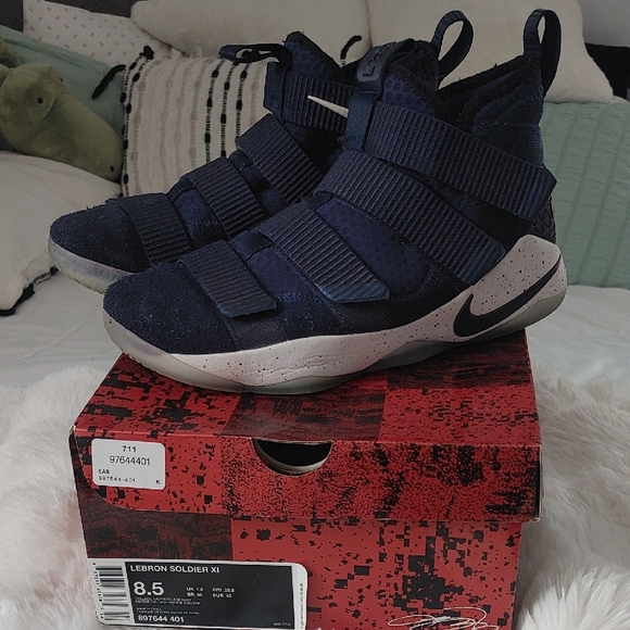 Nike Shoes - Nike LeBron Soldier XI Sneakers - Dark Blue